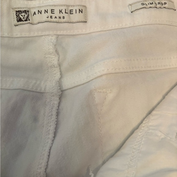 Anne Klein white jeans size 8 slim crop - Picture 4 of 5